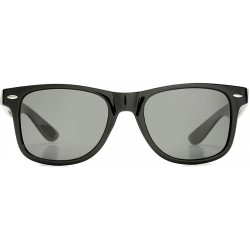 Square Retro Polarized Sunglasses for Men Women Brand Designer Square UV400 Lens Sun Glasses - Bright Black/Grey - C118OYZ8MQ...