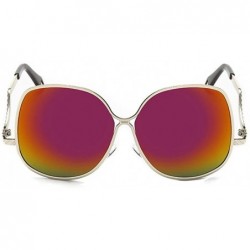 Rectangular Super Star Best Love Amazing Frame Designed Sunglasses For Womens - Silver/Red - CI11ZBUGYKB $17.88