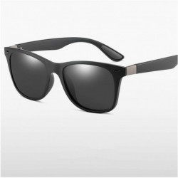 Semi-rimless Polarized Sunglasses Men Women Driving Square Frame Sun Glasses Male Goggle - C12 - C2194OUK4C3 $18.38