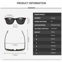 Semi-rimless Polarized Sunglasses Men Women Driving Square Frame Sun Glasses Male Goggle - C12 - C2194OUK4C3 $18.38