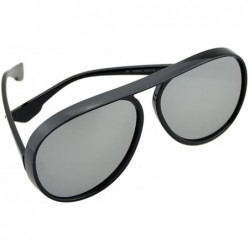 Oversized Female Exaggerated Oversized Plastic Sunglasses for Fancy Women with Sunglasses Case - Black White - CR18D0ED703 $1...