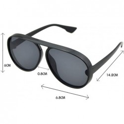 Oversized Female Exaggerated Oversized Plastic Sunglasses for Fancy Women with Sunglasses Case - Black White - CR18D0ED703 $1...