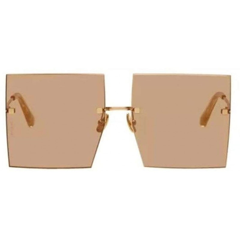 Oversized Luxury Women Sunglasses Oversized Square Style with UV400 Protection - Brown - C518AO049ZL $15.83