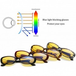 Goggle Anti-Blue Light Night Vision Glasses Radiation Protection Fashion Oval Small Driving Sunglasses for women - C3 - C8186...