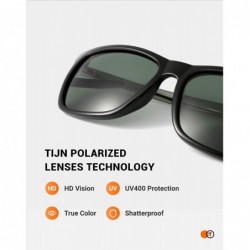 Aviator Polarized Sunglasses for Women Men Driving Rectangular Aluminum Sun Glasses UV 400 Protection - 03-grey/Green - C018C...