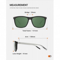 Aviator Polarized Sunglasses for Women Men Driving Rectangular Aluminum Sun Glasses UV 400 Protection - 03-grey/Green - C018C...