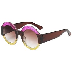 Oval Sunglasses Multicolor Goggles Eyeglasses Glasses Eyewear - Pink Yellow - C118QSXLGH5 $22.00