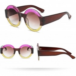 Oval Sunglasses Multicolor Goggles Eyeglasses Glasses Eyewear - Pink Yellow - C118QSXLGH5 $10.14