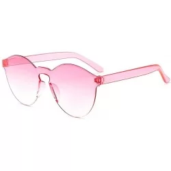 Round Unisex Fashion Candy Colors Round Outdoor Sunglasses Sunglasses - Pink - CC1903CW32E $29.87