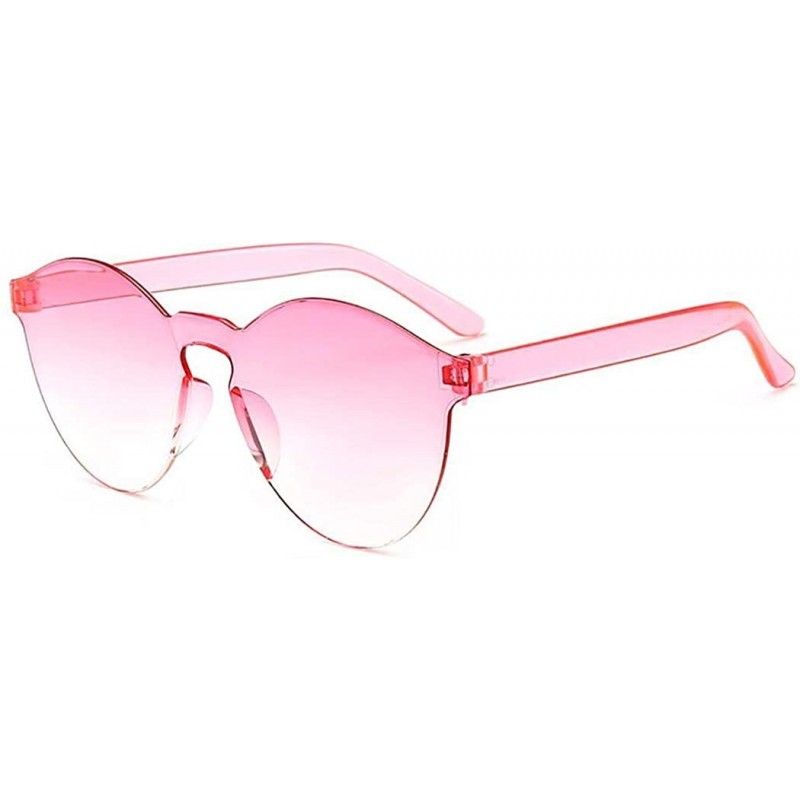 Round Unisex Fashion Candy Colors Round Outdoor Sunglasses Sunglasses - Pink - CC1903CW32E $13.36