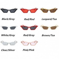 Cat Eye Vintage Sunglasses Women Cat Eye Sun Glasses Retro Small Red ladies Sunglass - Rblack - C918WZUQ3U2 $25.59