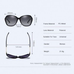 Aviator Sunglasses Women's Polarized Sunglasses Classic Large Frame Sunglasses Driving Glasses - E - CX18QQG2QMZ $45.33