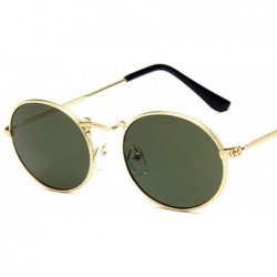 Oval Oval Sunglasses Women Men Retro Aolly Women Sun Glasses Men Ladies Eyewear 4 - 3 - C518XE05OK6 $11.07