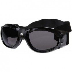 Sport Bold Round Motorcycle Biker Goggles/Sunglasses with Adjustable Strap (Black Smoke) - CY116NLATD9 $17.69
