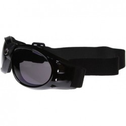 Sport Bold Round Motorcycle Biker Goggles/Sunglasses with Adjustable Strap (Black Smoke) - CY116NLATD9 $17.69