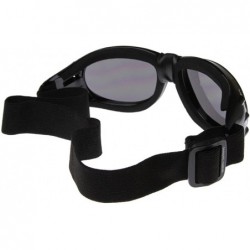 Sport Bold Round Motorcycle Biker Goggles/Sunglasses with Adjustable Strap (Black Smoke) - CY116NLATD9 $17.69