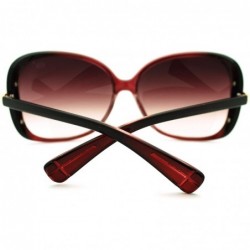 Oversized Cross Design Sunglasses Womens Butterfly Frame Designer Shades - Burgundy - CE186LUUGM2 $7.69