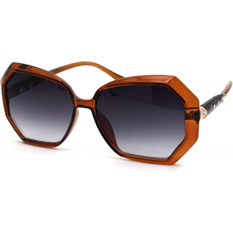 Butterfly Womens Classic 90s Chic Butterfly Plastic Sunglasses - Brown Smoke - C718ZWQDL5R $14.18