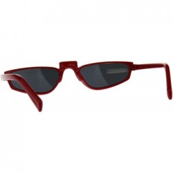 Rectangular Vintage Fashion Sunglasses Unisex Skinny Frame Unique Pop Up Bridge - Red (Black) - CW18DA4QQD8 $10.08