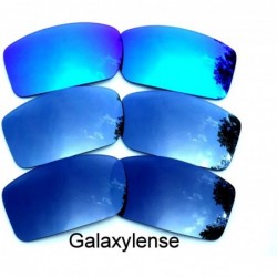 Oversized Replacement Lenses Gascan Black&Blue&Titanium Color Polarized 3 Pairs - Black&gray&blue - CH126N9U3TV $16.81