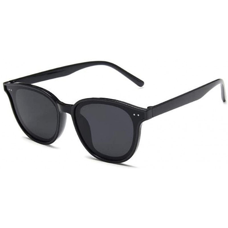 Cat Eye Women Cat Eye Sunglasses Vintage Sun Glasses Female Driving Shades UV400 - C1 Black Grey - CR1902RI745 $10.34