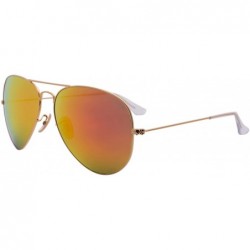 Aviator Designer Metal Womens Mens Aviator Sunglasses UV Protection - Red - CG17YEAYA4T $61.34