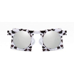 Square 2019 Unique Unisex Small sun glasses vintage Square gradient punk sun glasses shades uv400 - Silver - CJ18NXAAUY8 $9.89