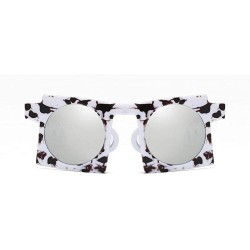 Square 2019 Unique Unisex Small sun glasses vintage Square gradient punk sun glasses shades uv400 - Silver - CJ18NXAAUY8 $9.89