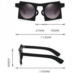 Square 2019 Unique Unisex Small sun glasses vintage Square gradient punk sun glasses shades uv400 - Silver - CJ18NXAAUY8 $9.89