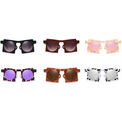 Square 2019 Unique Unisex Small sun glasses vintage Square gradient punk sun glasses shades uv400 - Silver - CJ18NXAAUY8 $9.89