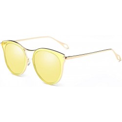 Oversized Fashion Polarized Sunglasses UV Mirrored Lens Oversize Metal Frame - C2 - CZ18DKLR50L $22.78