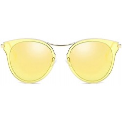 Oversized Fashion Polarized Sunglasses UV Mirrored Lens Oversize Metal Frame - C2 - CZ18DKLR50L $13.86