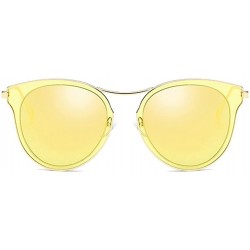 Oversized Fashion Polarized Sunglasses UV Mirrored Lens Oversize Metal Frame - C2 - CZ18DKLR50L $13.86