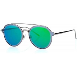 Round Pinglas Round Sunglasses Women Twin-beams Glasses Double PC Lens Brand Purple - Blue - C318YKUNYAC $22.61