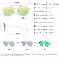 Round Pinglas Round Sunglasses Women Twin-beams Glasses Double PC Lens Brand Purple - Blue - C318YKUNYAC $11.05