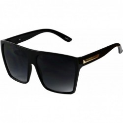 Oversized Big XL Large Square Trapezoid Shape Oversized Flat Top Kim K Fashion Sunglasses - CU182GKSSUT $33.91