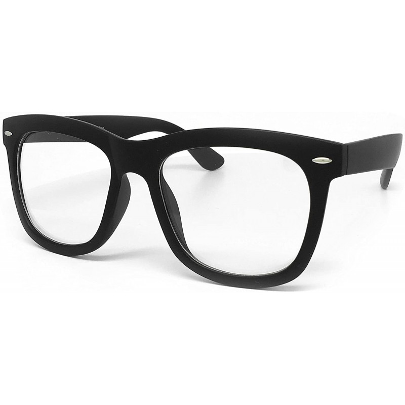 Wayfarer 97803 Oversized Vintage Classic retro Clear Lens Glasses - Clear Lens - CZ182LMSHOA $18.01