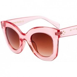 Oversized Fashion Sunglasses Gradient Oversized Outdoor - Purple - CO197H8SKML $16.87