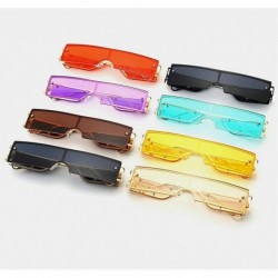 Goggle Fashion Sunglasses Rectangle Glasses sunglasses - Blue - CW198GEXXXT $13.93