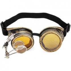 Round Vintage Steampunk Goggles Victorian Style Goggles Kaleidoscope Glasses - Yellow - CY18TZAA88Z $12.62