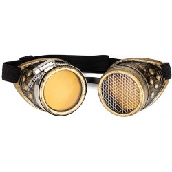 Round Vintage Steampunk Goggles Victorian Style Goggles Kaleidoscope Glasses - Yellow - CY18TZAA88Z $12.62