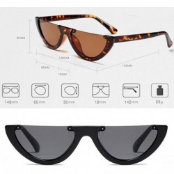 Goggle Classic Half Frame Cat Eye Sunglasses Mod Style For Men Women - C4 - CY18CMS25L3 $23.08