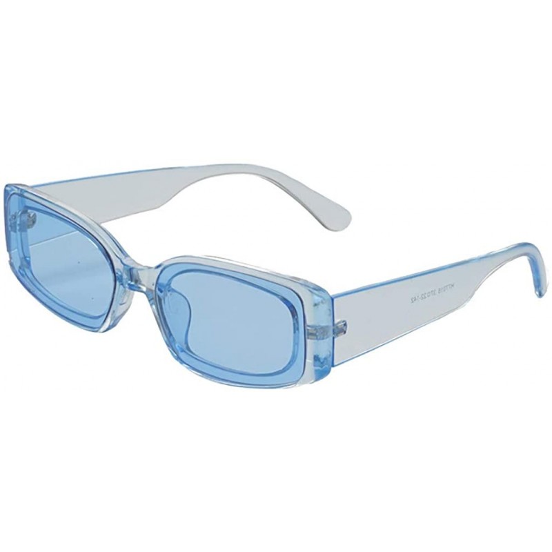 Sport Women Sunglasses Polarized UV Protection Vintage Eye Sunglasses Retro Eyewear Fashion Radiation Protection - Blue - C61...