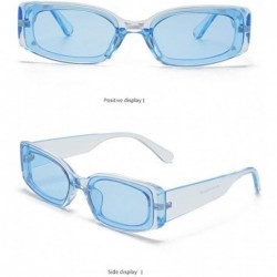 Sport Women Sunglasses Polarized UV Protection Vintage Eye Sunglasses Retro Eyewear Fashion Radiation Protection - Blue - C61...