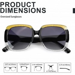 Sport Oversized Square Suglasses for Women Polarized - Fashion Vintage Classic Shades for Outdoor UV Protection - C518ZKCISGL...