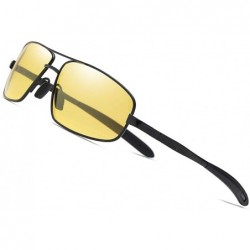 Aviator TAC HD Polarized Sport Sunglasses for Driving Men Women Sport Coating Mirror Sun Glasses Night Vision Sunglasses - C0...