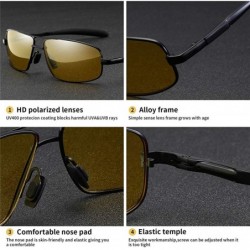 Aviator TAC HD Polarized Sport Sunglasses for Driving Men Women Sport Coating Mirror Sun Glasses Night Vision Sunglasses - C0...