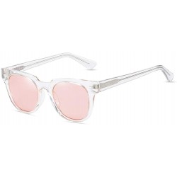 Square Women Men Square Sunglasses Fashion Sun glasses For Male Driving Female Eyewear - C4transparent Pink - CL199L6TRHE $26.73