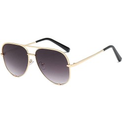 Oversized A8925 Aviator Sunglasses for Women UV400 Protection Shades 54MM - Gold - CU18GMTRSAM $12.29