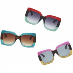 Round Oversized Sun Glasses- Two-Tone Sunglasses for Women S1045-6 - S1045-c2 - C718EMUUHDG $18.40